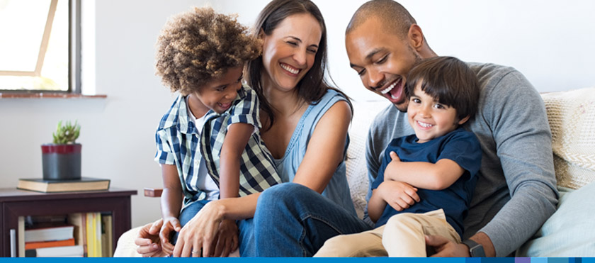 Smiling family