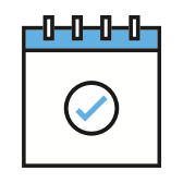 Calendar with checkmark icon