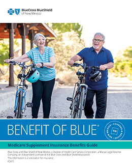 Medicare Supplement Benefits Guide form Blue Cross and Blue Shield of New Mexico. 